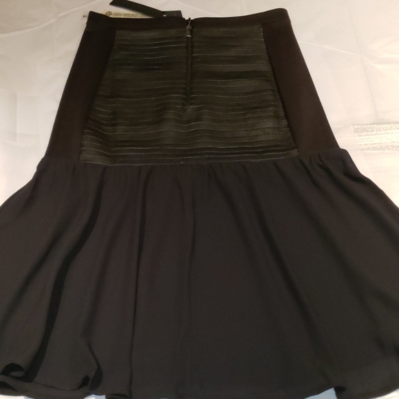 EDESSA New SKIRT Black Leather/Georgette Women's M 🎉HP🎉 - Picture 11 of 16